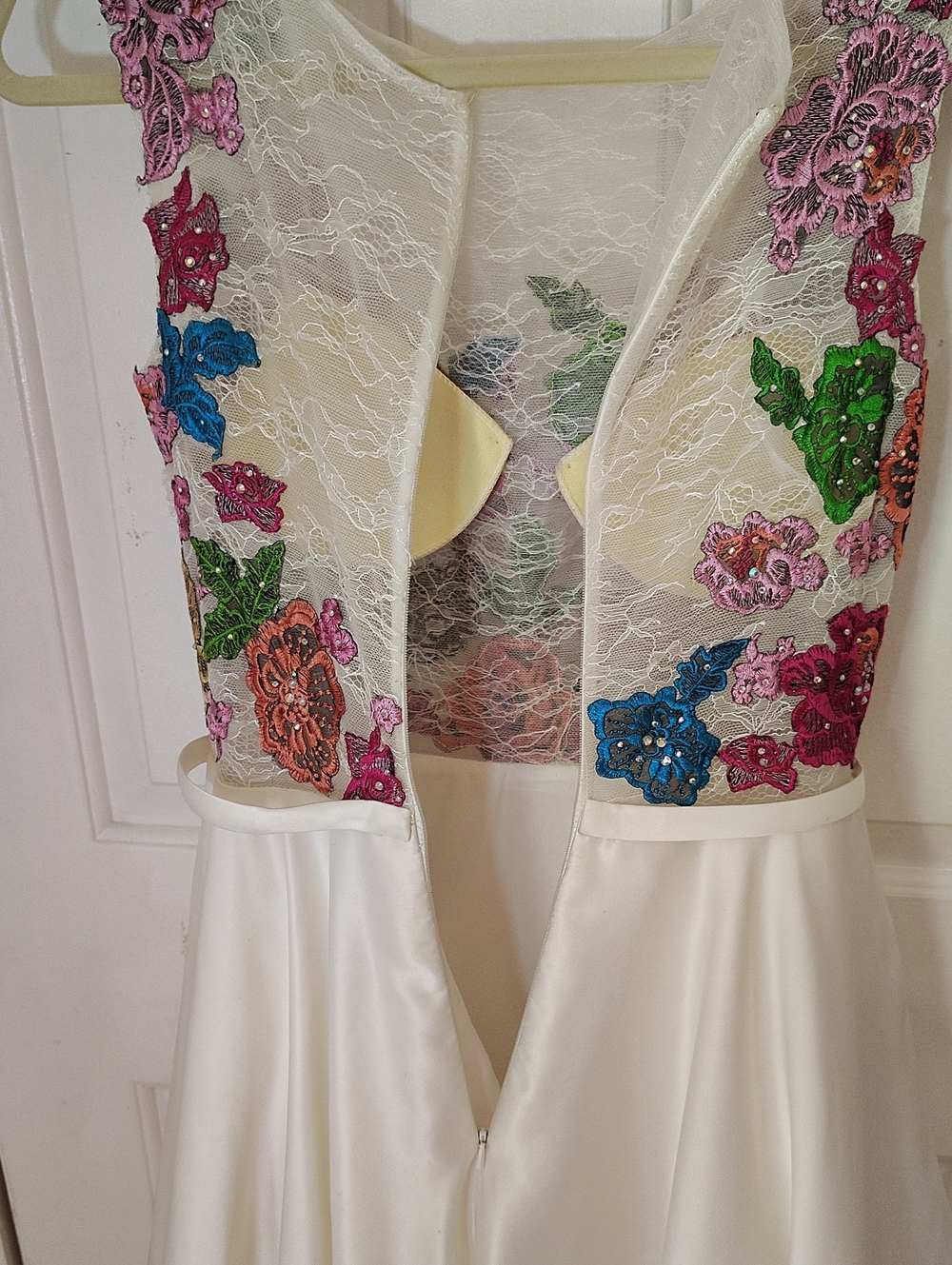 Madison James Sleeveless Lace Floral Bodice Wedding Dress - Picture 12 of 14